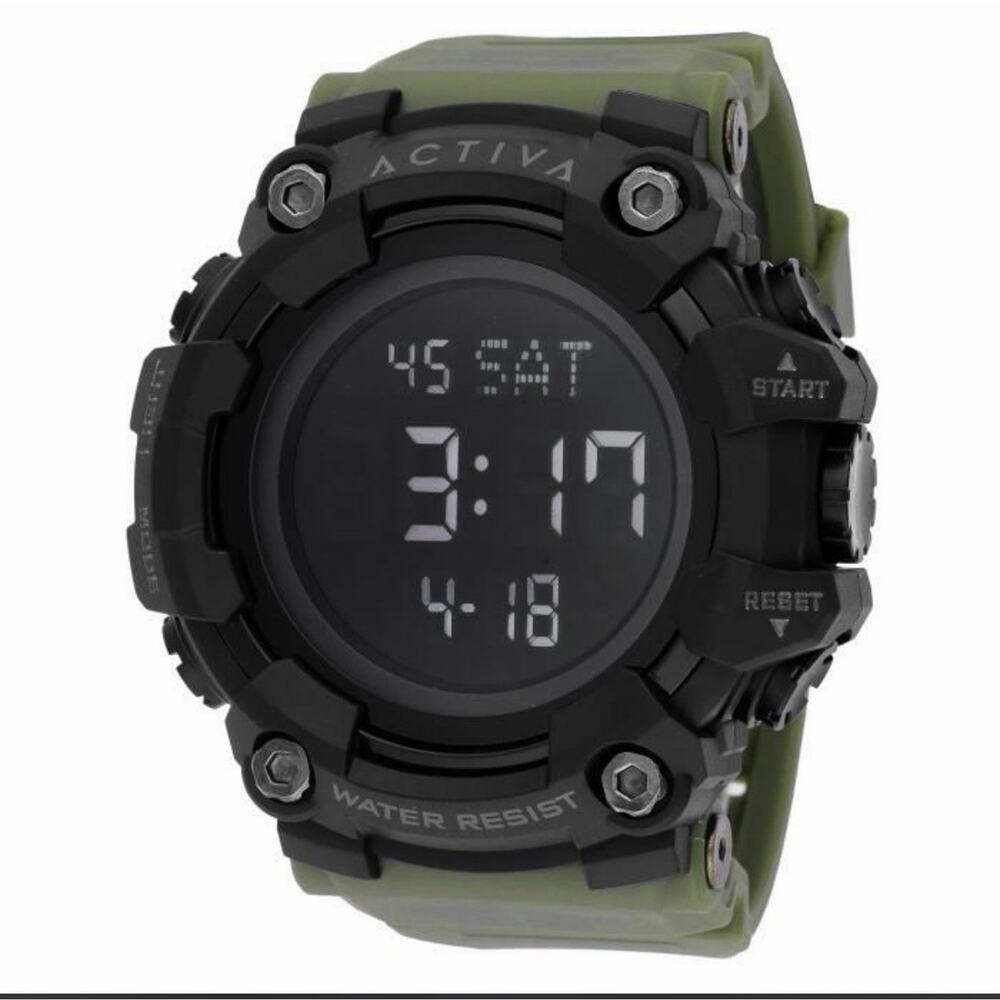 Activa Hexstrike X Invicta Digital Men's Black Army Green 56mm ACW1968-003